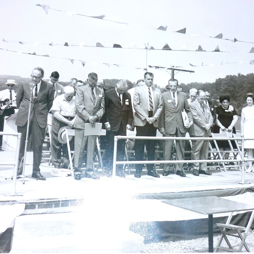 1969 Valley View Founders Day Stage Ceremony Vintage Photo Melody Kings Band VVV